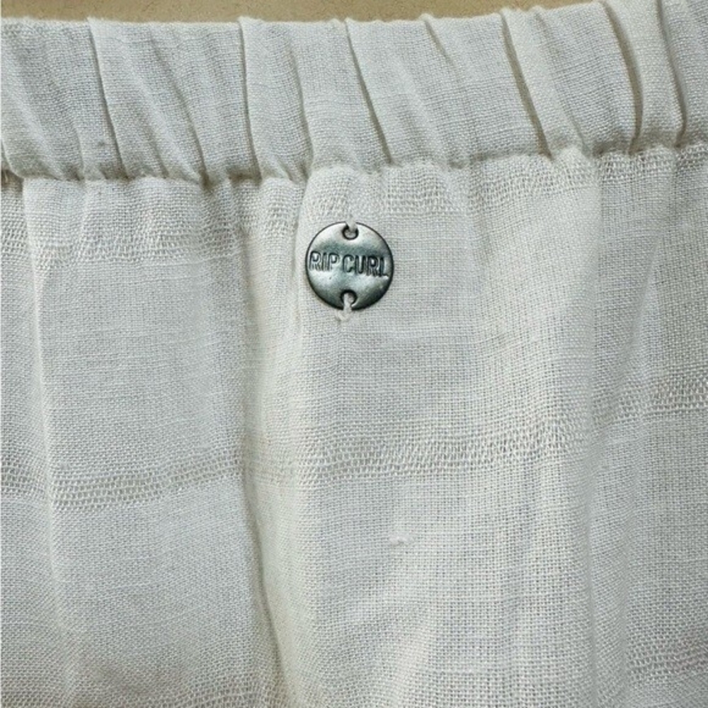 Rip Curl Vista Maxi Dress M White Grey Metallic Layered Cotton Spaghetti NWT - Picture 13 of 13